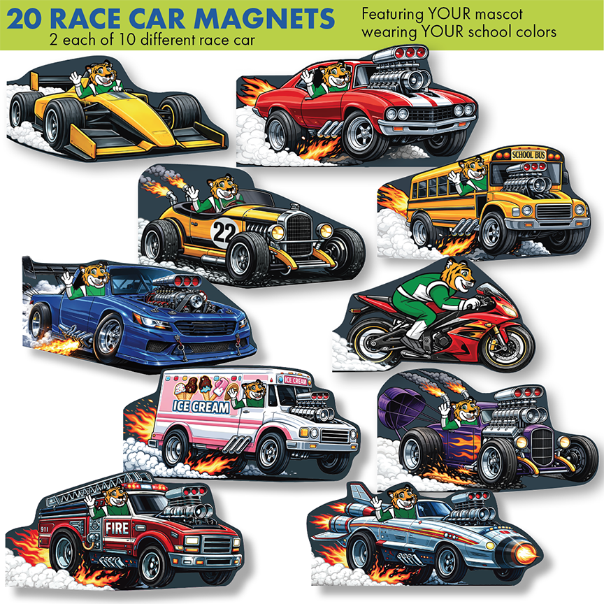 Race Car Magnets 10